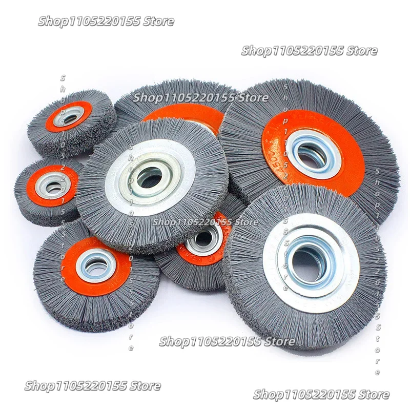 Abrasive Nylon Wheel Brushes Silicon Carbide Wire Angle Bench for Metal Hub CNC Deburring Polishing Rust Removal Grit180~800