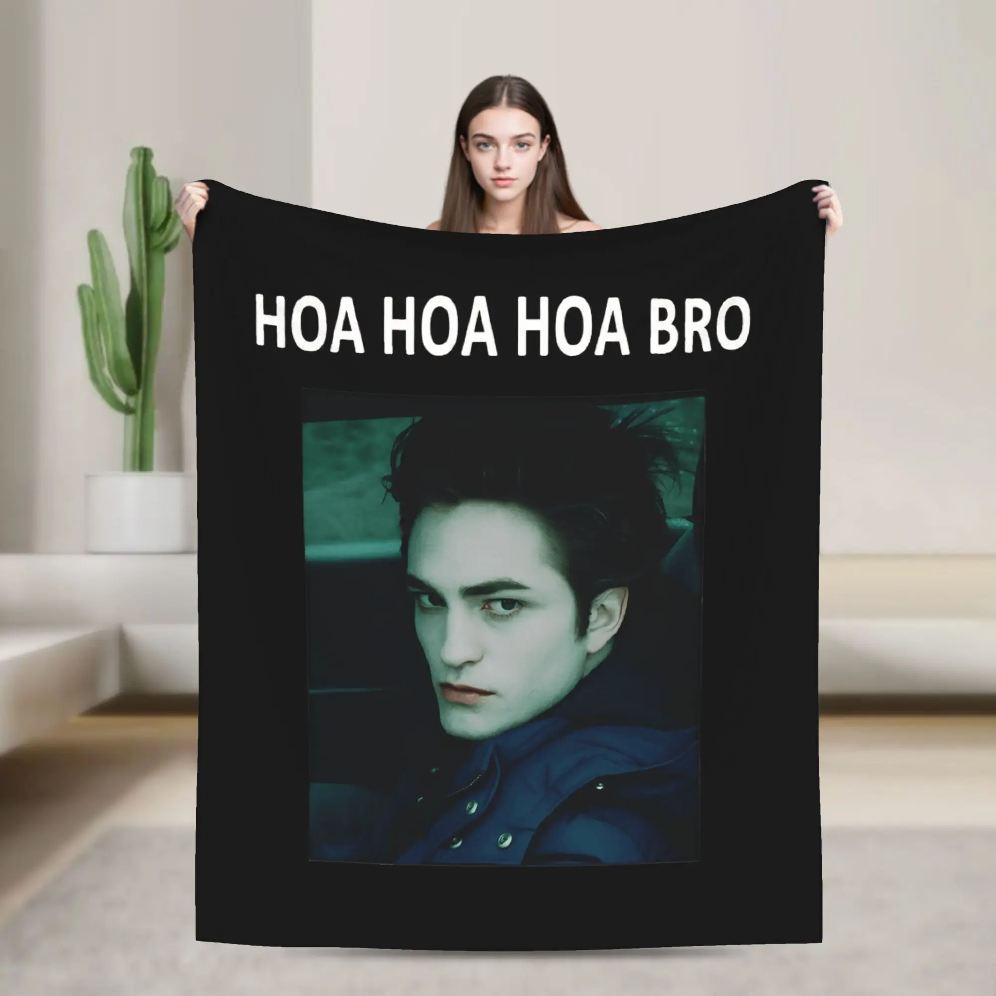 Edward Cullen Blanket Quality Soft Robert Pattinson Throw Blanket Winter Students Outdoor Print Bedspread
