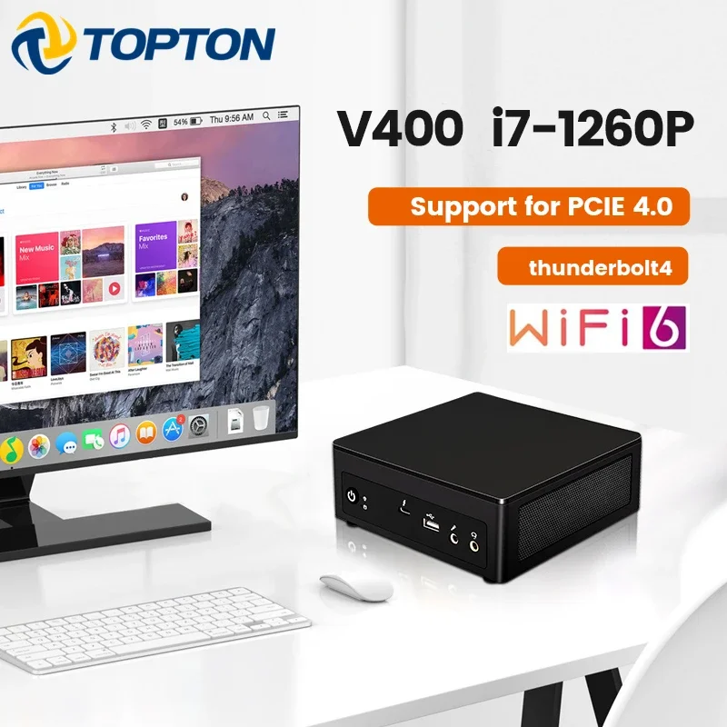 

Topton NUC Mini PC Windows11 12th Gen i7 1260P i7 1165G7 Thunderbolt 4 2*DDR4 NVMe SSD Gaming Computer 2*HD-MI2.0 DP 8K HD HTPC