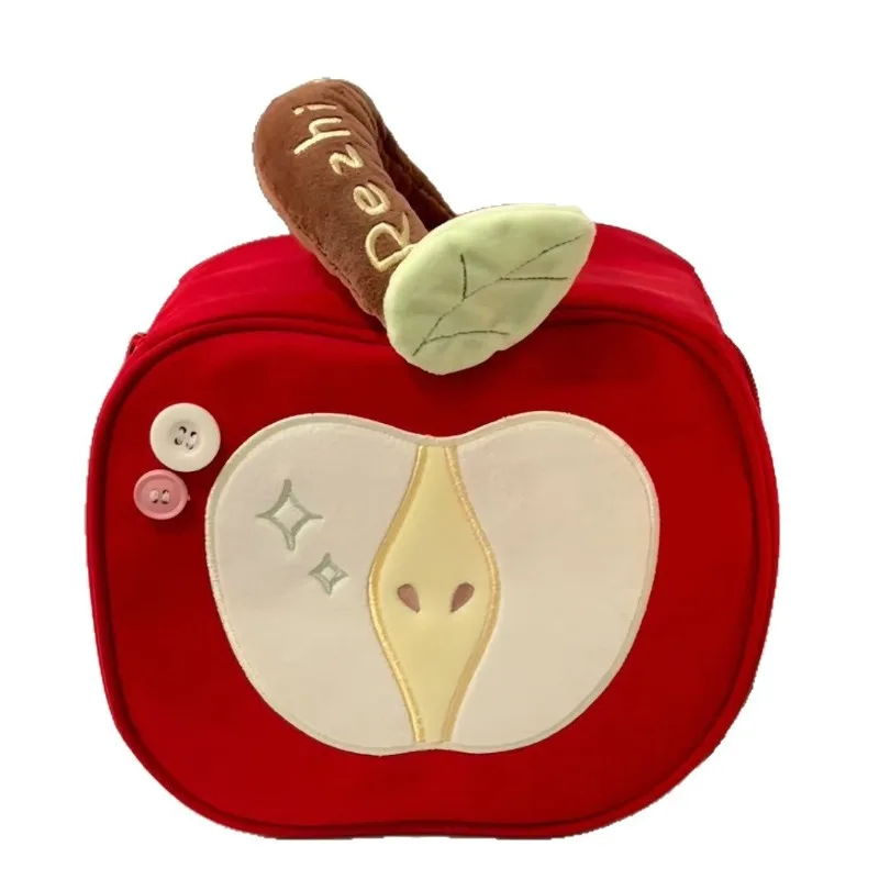 

Косметичка Red Apple: Большая Вместительная Сумка для Хранения Косметики и Уходовых Средств, Женская Портативная Сумка-Органайзер с Отделениями, Дорожная Сумка для Хранения и Мытья