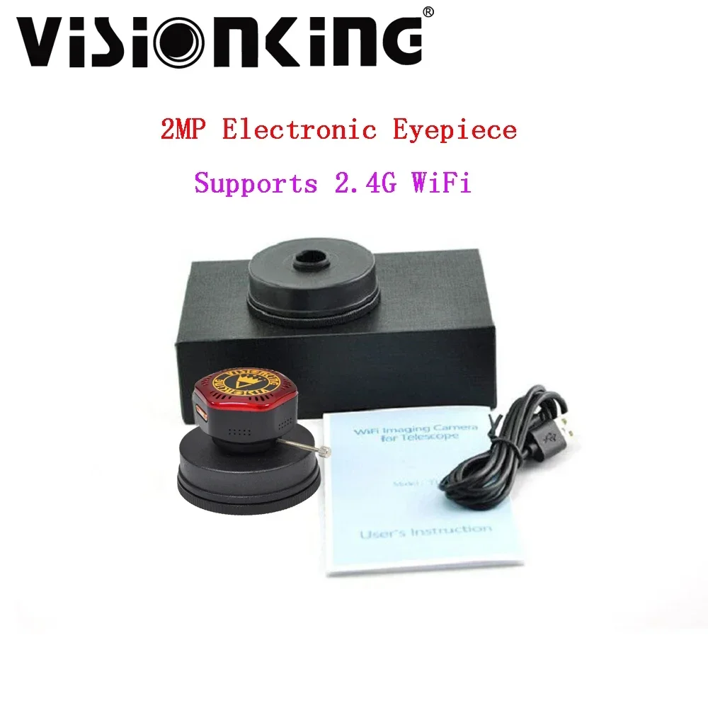 Visioking Wifi Telescope Camera CMOS/ 2MP Electronic Eyepiece 1/3“ for Spotting Scope Astronomical Telescope Monocular