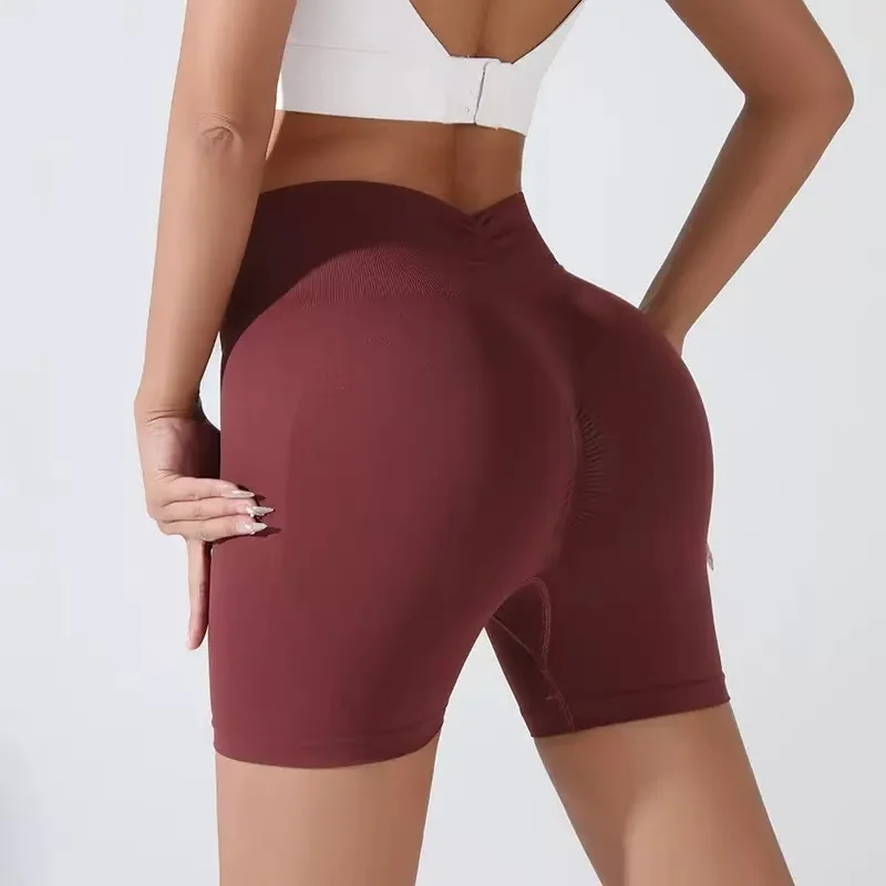 Yoga-Shorts mit hoher Taille, gerafftem Bund und formendem Effekt, 3 Zoll, Bauchstütze, atmungsaktiv, elastisch, Fitness-Shorts für Damen, Pilates, Fitnessstudio – Detail 8
