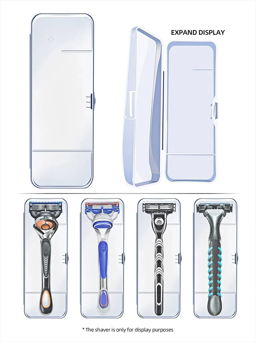 Manual Shaver Storage Box Specialized Tool Holder For Business Trips Double-Layer Multifunctional Portable