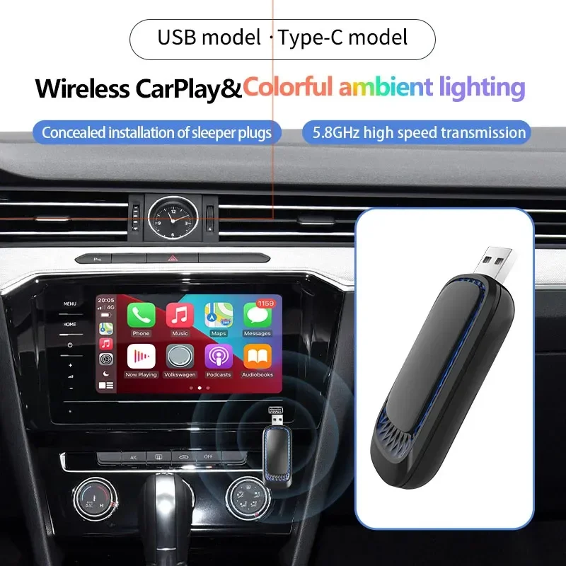 

2024 NEW Wireless Carplay Android Auto Adapter For Nissan Volkswagen Mazda Infiniti Toyota Honda Lexus Hyundai Ford with Carplay