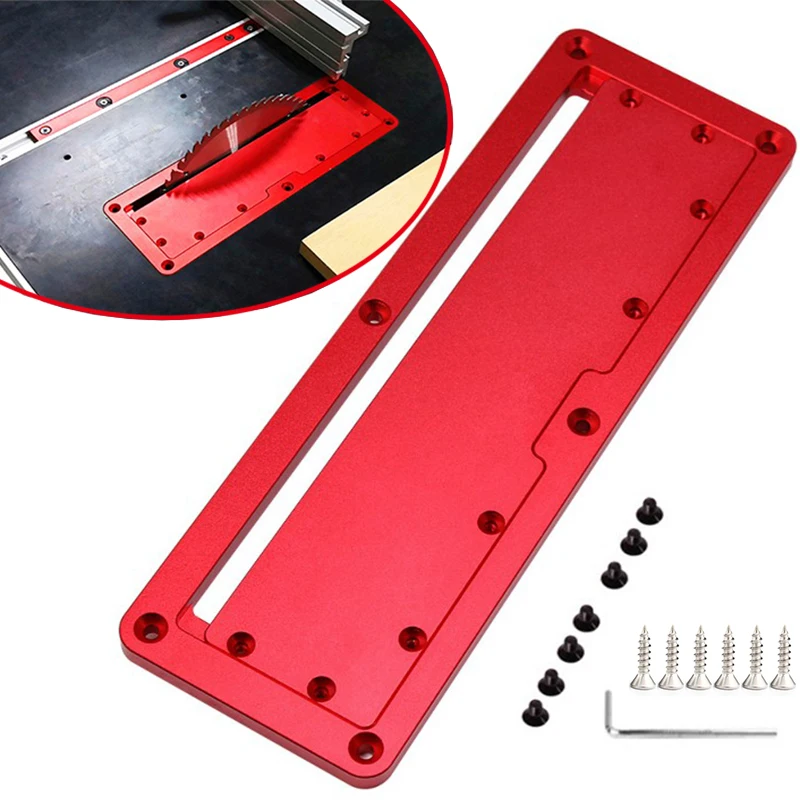 Electric Circular Saw Flip Cover Plate Flip-Floor Table Special Cover Plate Adjustable Aluminium Insert Plate for Table Saw