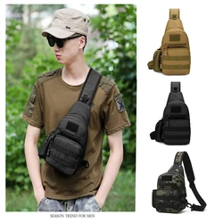 Borsa a tracolla tattica militare da uomo zaino da Trekking Nylon caccia all'aperto campeggio pesca Molle Army Trekking borsa a tracolla sul petto