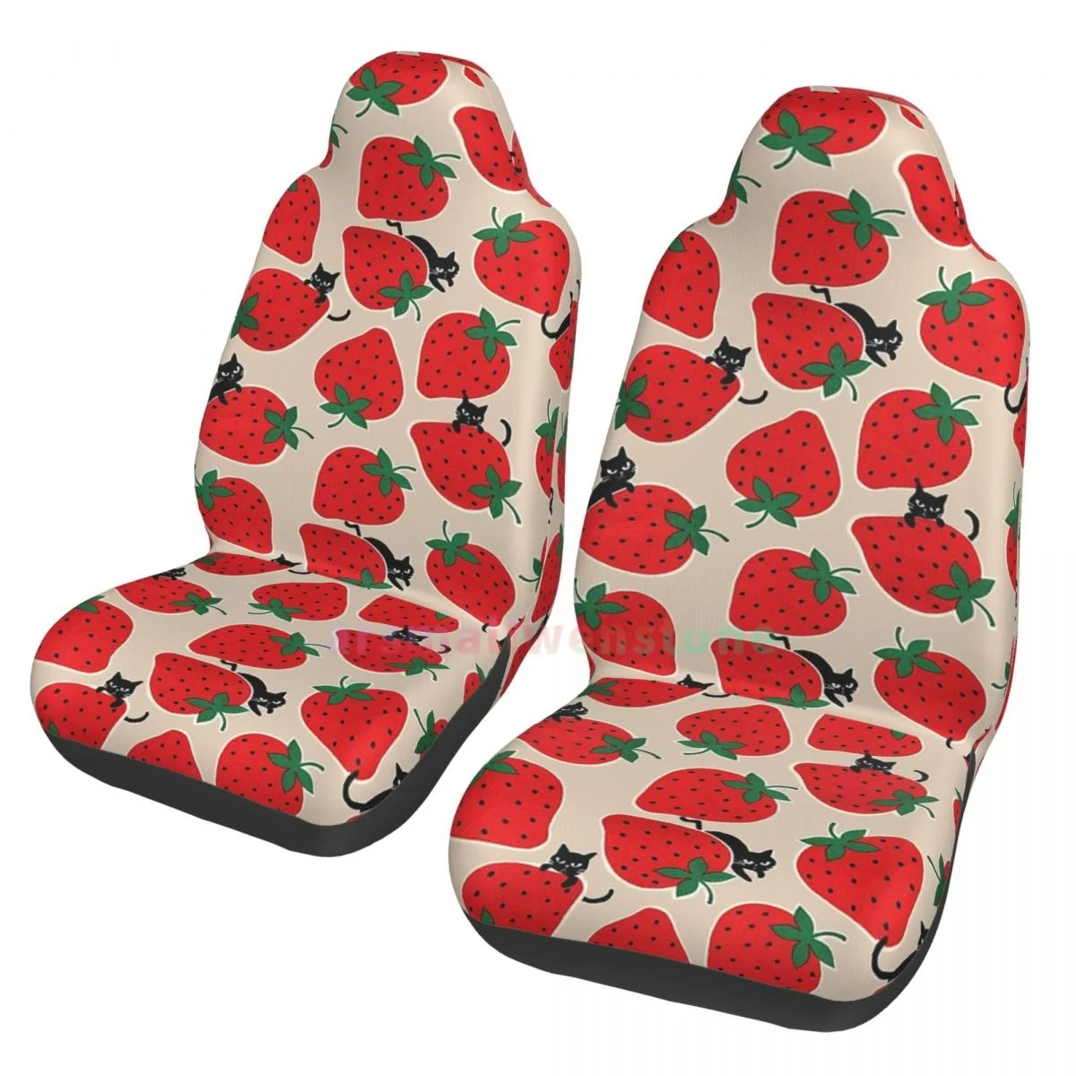 Strawberry 2PCS Car Seat Cover Seat Cover Anti Fouling and Convenient Protective Cover Unique Style