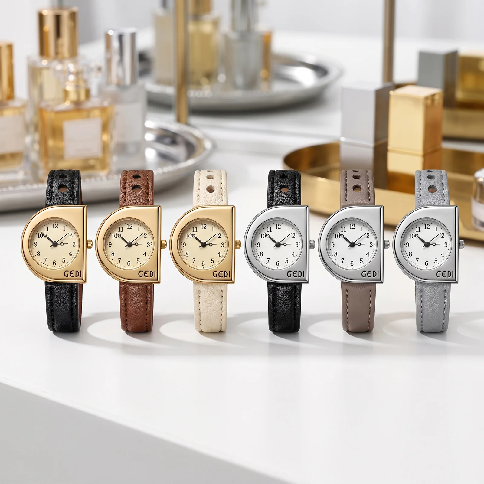 Bestselling Fashionable Retro Women Watch With Microfiber Strap Light Luxury Simple And Elegant Unique Waterproof Quartz Watches