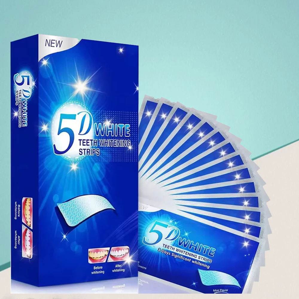 

3D/5D/9D Teeth Whitening Strips for Sensitive Teeth Enamel Safe Professional Whitener Strips for Instant Bright Smile