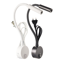 3W Wall Lamp Sconces Bedside Working Study Reading Book wall Night light fixtures Gooesneck Adjust Spot LED White Black Silver