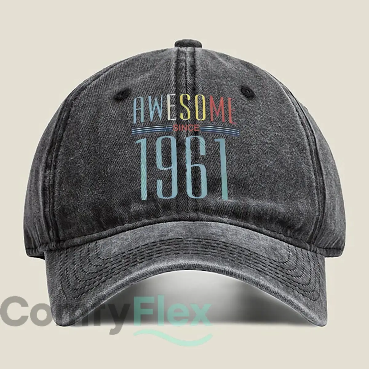 Awesome 1961 anniversary art Baseball Cap Men Women Distressed Washed Sun Cap Outdoor Workouts Hat