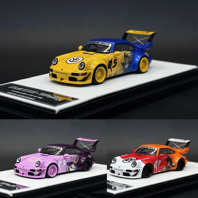 MiniStation 1:64 RWB 964 Ball Sun Wukong Vegeta Majin Buu Diecast Alloy Car Model Collection Toys