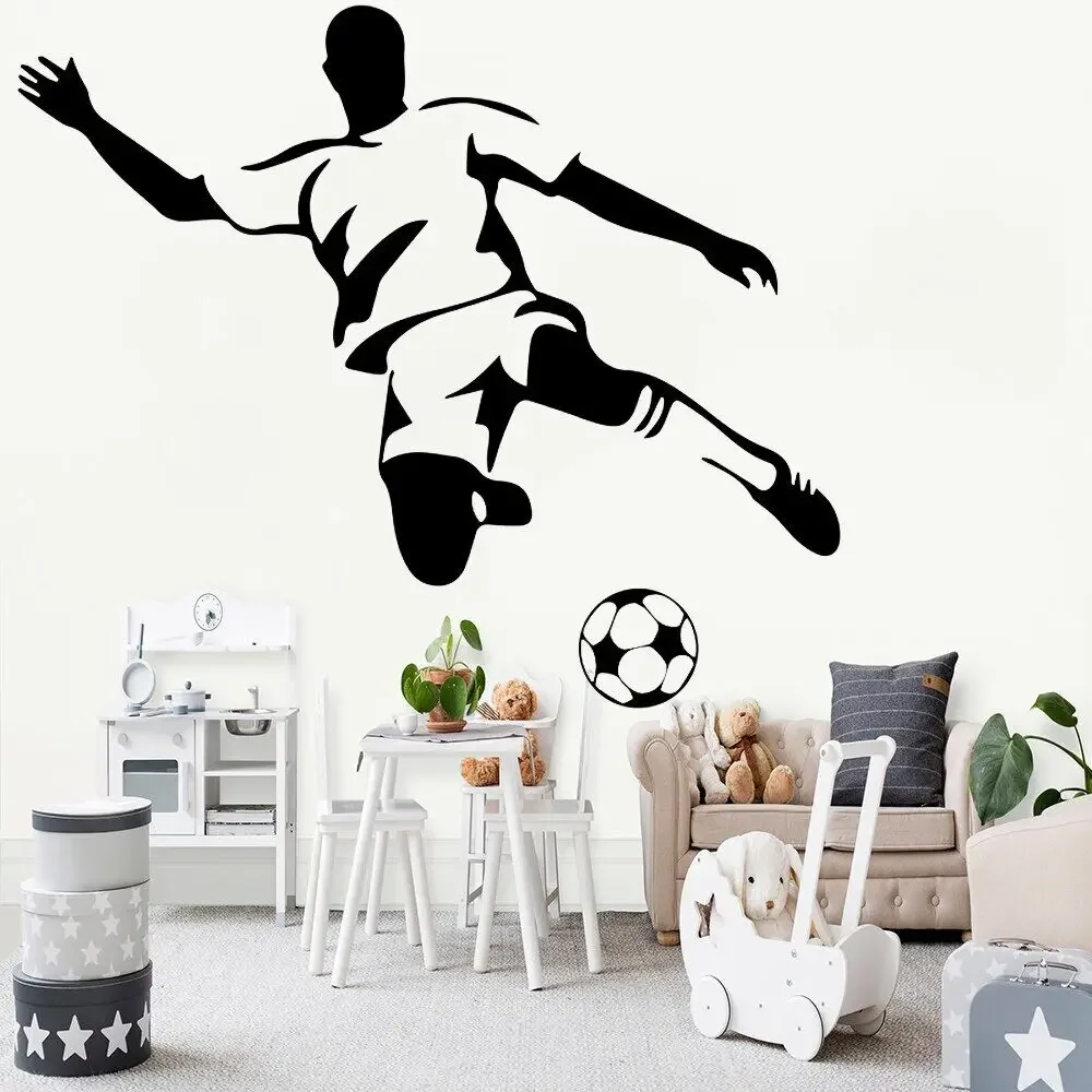 Football Wall Decals Teen Room Art Decor Soccer Vinyl Wall Stickers Home Decoration Living Room Nursery Boys Kids Bedroom Y765