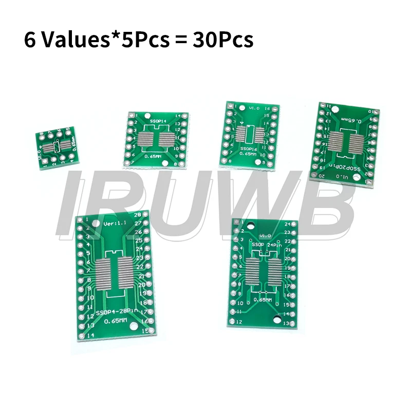 30PCS PCB Board Kit SOP 8 14 16 20 24 28 SMD Turn To DIP Adapter Converter Plate SOP24 SOP8 SOP14 SOP16 SOP20 SOP28
