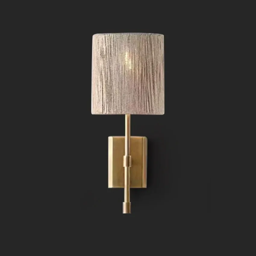 copper American hemp rope lampshade wall lights bedroom bedside lamp living room feature wall sconces lights corridor fixtures