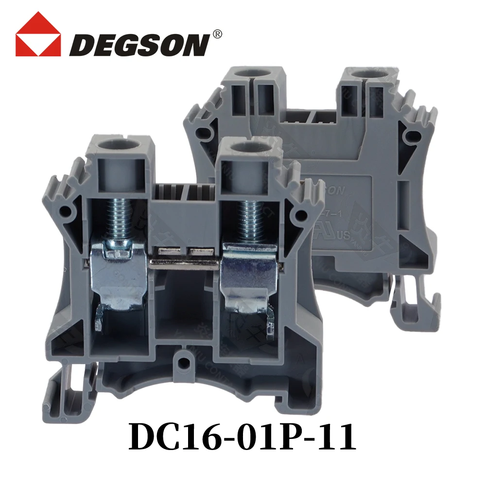 10Pcs DEGSON DC16-01P-11-00ZH DC16-PE D-DC16 Din rail terminal blocks DC6 01P  Lead 7439-92-1 Phoenix  Contact 76A 1000V