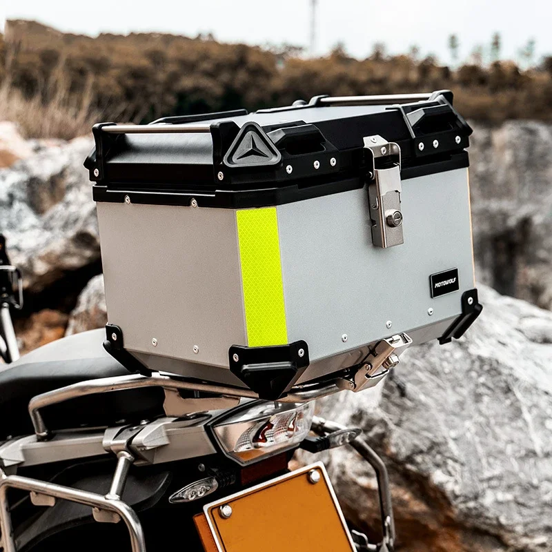 

--Fashion Waterproof Large Capacity Motorbike Top Box Durable 65L,55L,45L Motorcycle Tail Case Rear Cargo Luggage