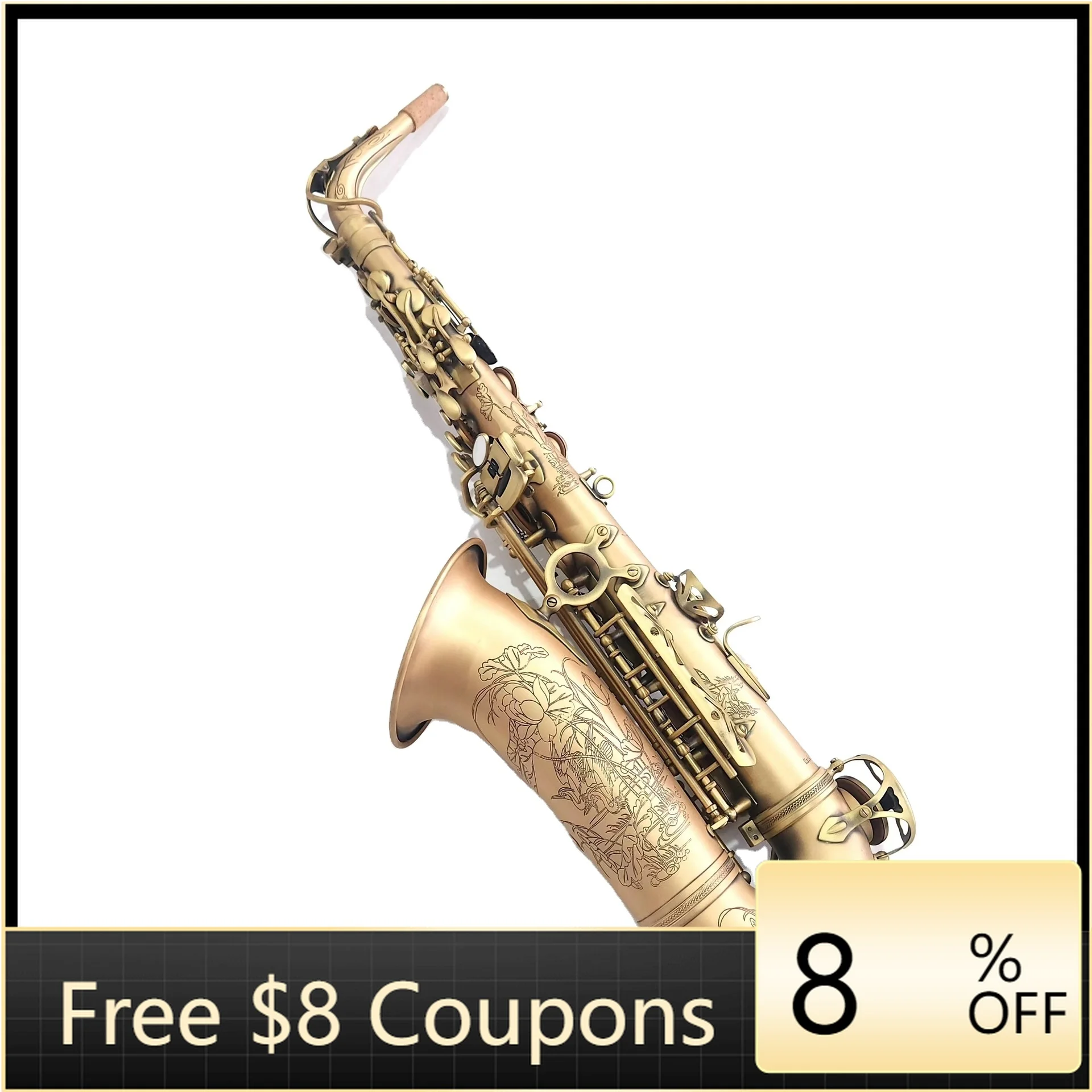 STLF Professional play of brass flat B key alto saxophone, saxophone wind instruments for adult beginners