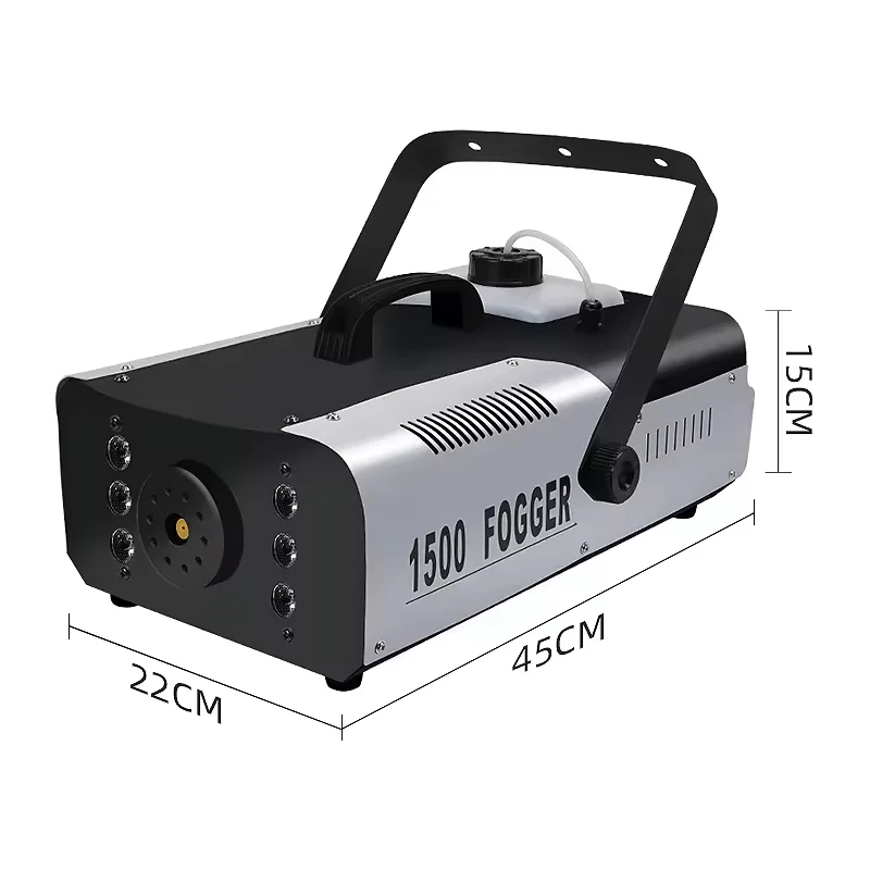 Stage Effect Remote Control Fog machine 1500W & 6*3W RGB LED lights DJ Party KTV Wedding Bar Stage Show
