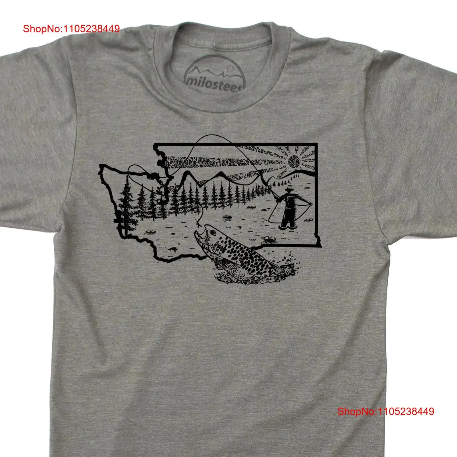 Washington T shirt graphic Fly Fisherman apparel for casting a in Puget Sound or casual wear Seattle Sounder games fishing