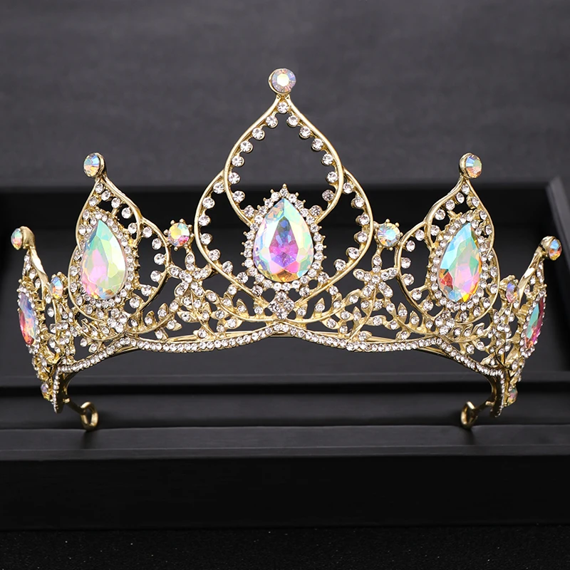 

Vintage Wedding Hair Accessories Bridal Tiara Baroque Rhinestone Crystal Tiara and Crown Headpiece Hair Jewelry Accessories