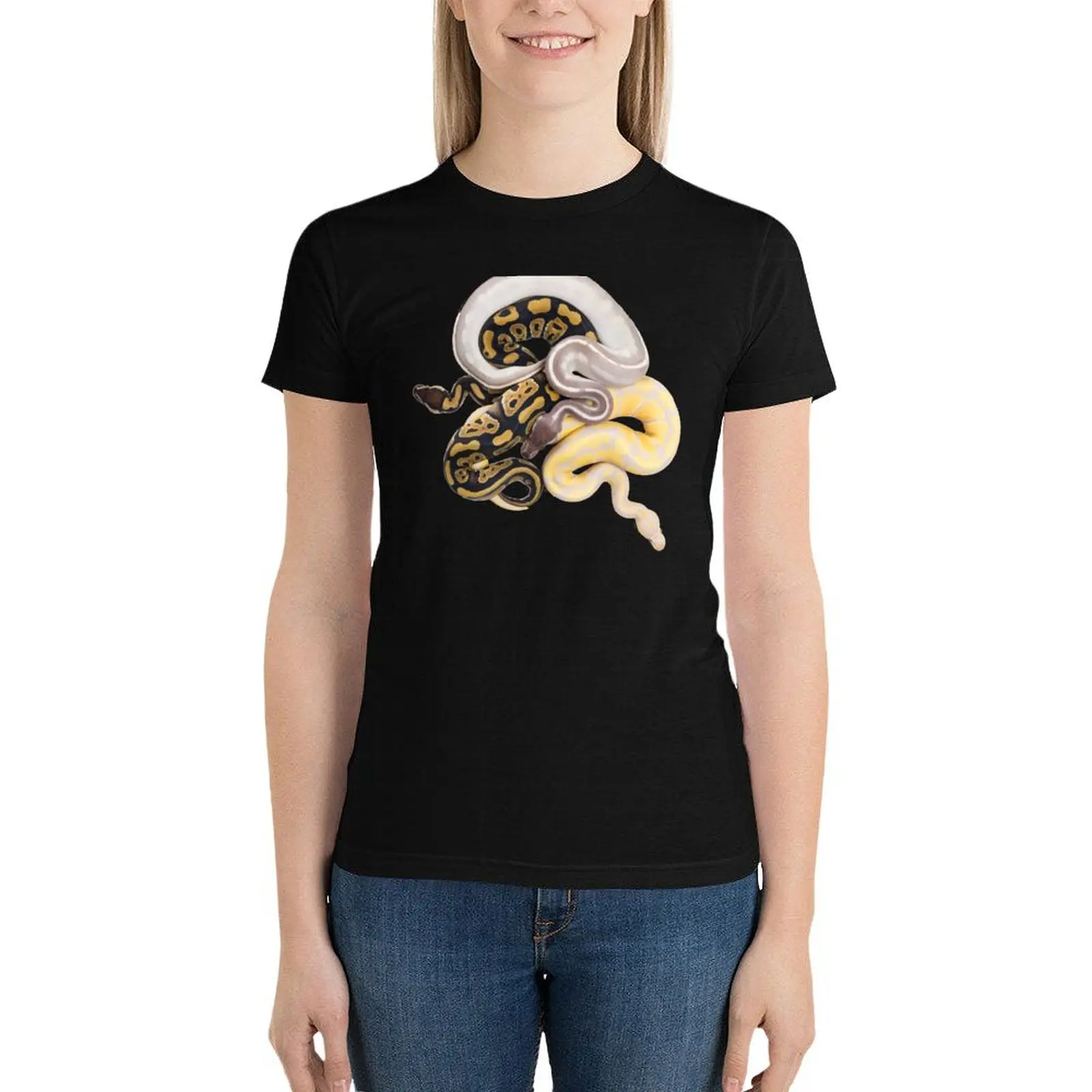 Python regius - Ball Python T-Shirt hippie clothes cute tops kawaii clothes Women tops