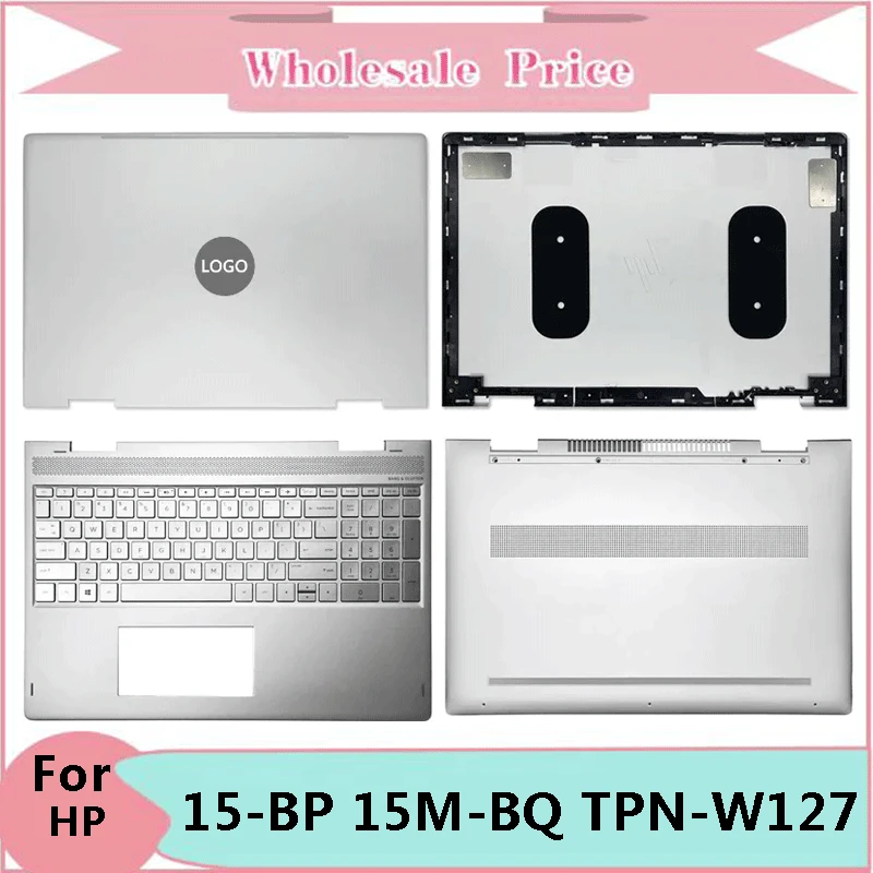 

New For HP ENVY X360 15-BP 15M-BQ TPN-W127 Laptop LCD Back Cover Front Bezel Upper Palmrest Bottom Base Case Keyboard Hinges