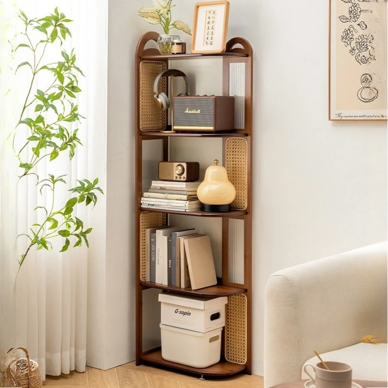 ei-simple vintage bookshelf saving living room bookcase retro style household organizadores de habitacin interior furniture-