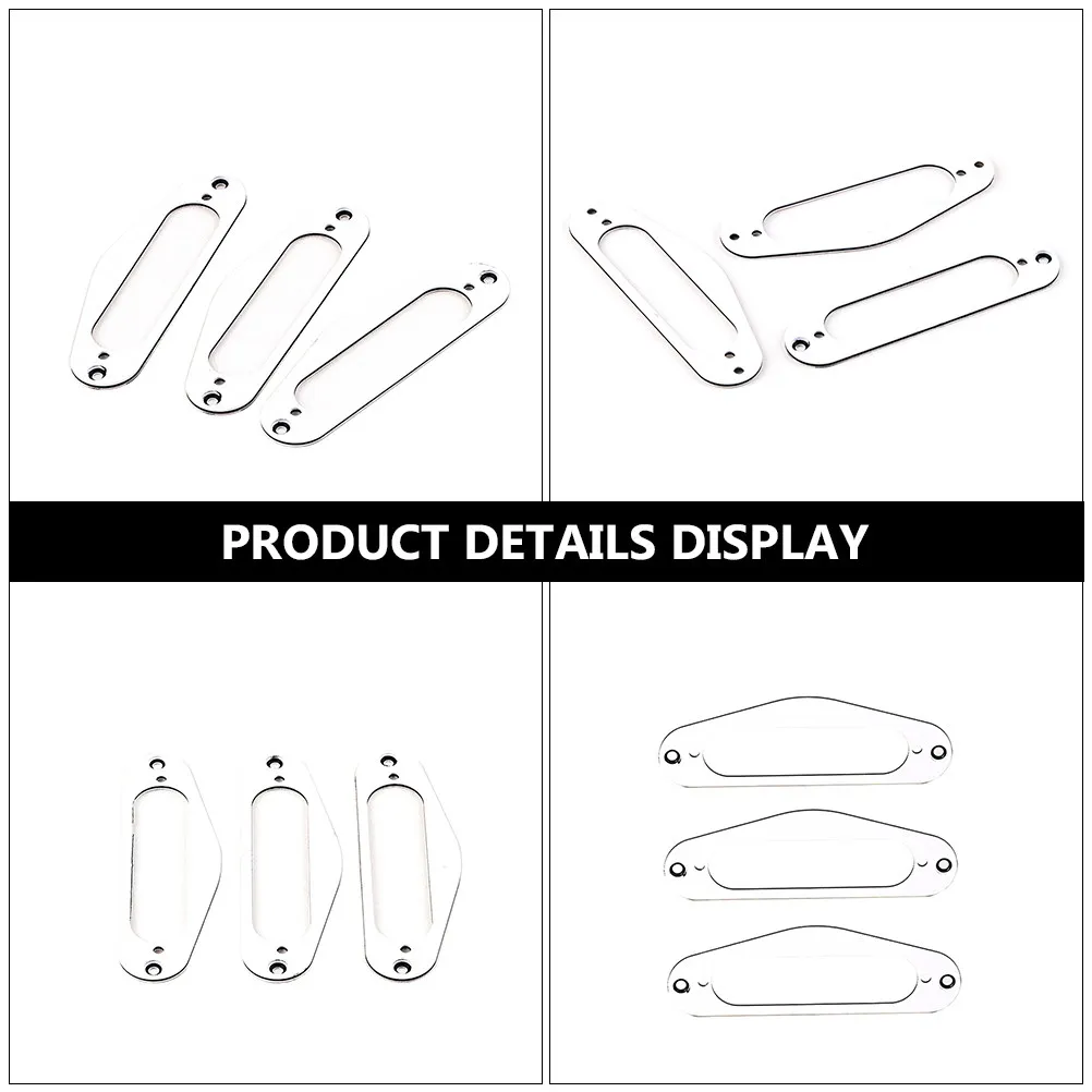3Pcs Guitar Pickup Rings Metal Frame Stable Practical No Scratch Plate Accessory Pickup Mounting Ring Metal Guitar Accessories