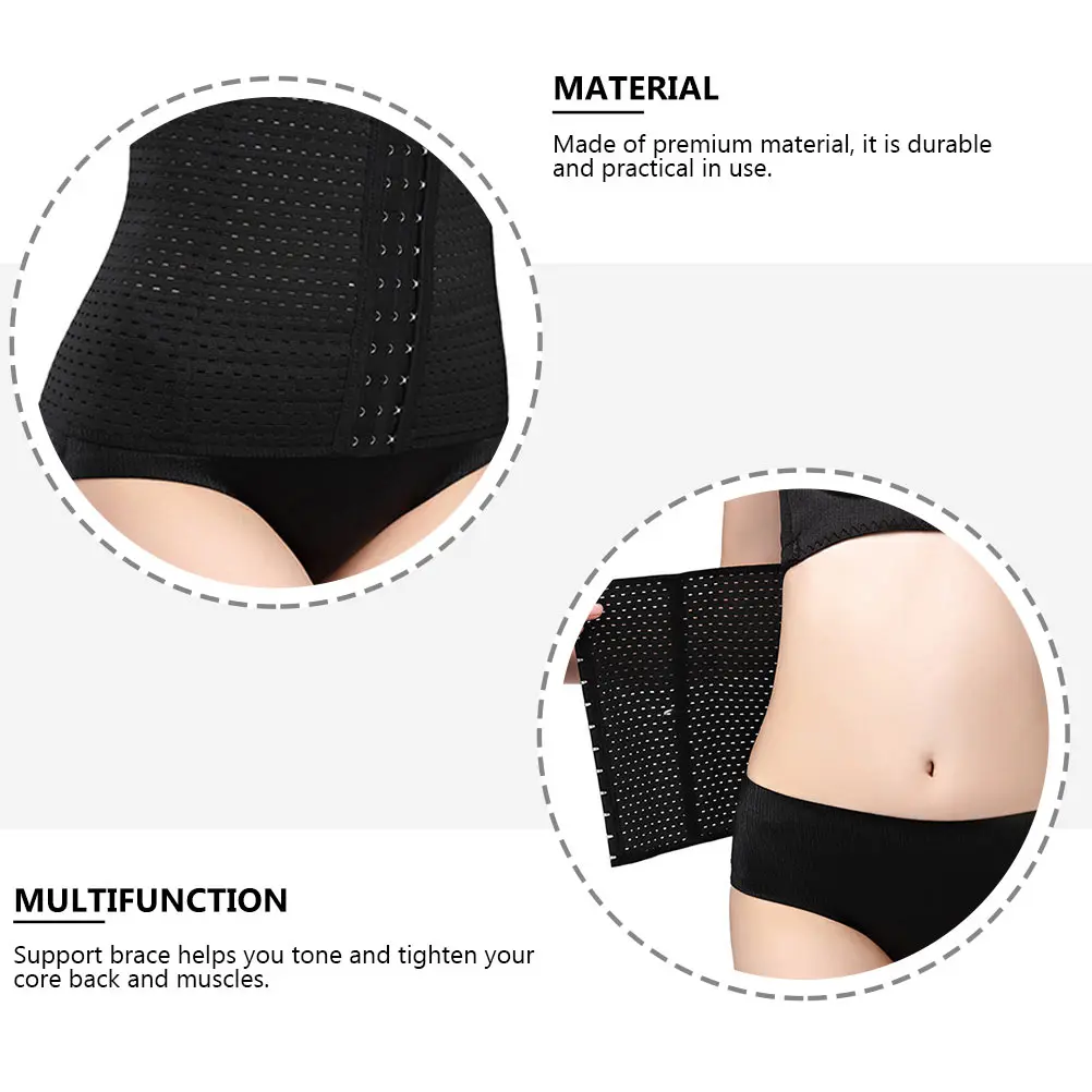 

Slimming Waist Corset For Women Durable Posture Support Fitness Waistband Black Belt Sculpting Wear Close-Fitting