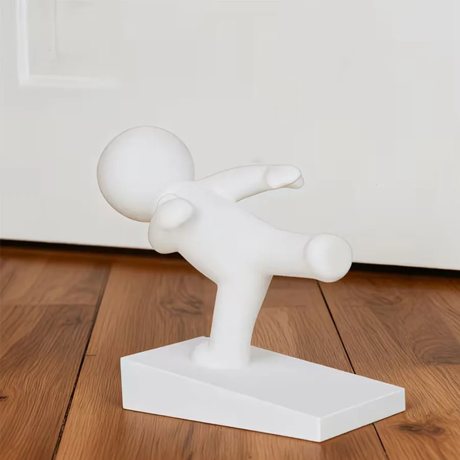 Creative Kung Fu Doll Doorstop, Home Decoration Wedge, Anti-Scratch Door Stopper Ornament, Perfect Gift for Home & Office