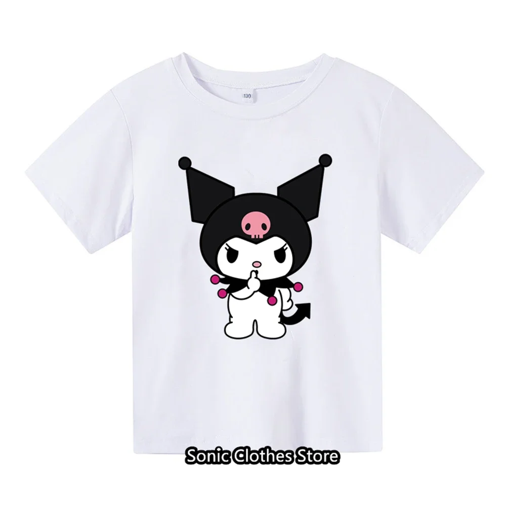

Kawaii Kuromi Tshirt Kids Manga Japanese Anime Children Kuromi T-shirt Kids Clothes T shirt Y2k Women Tops Tee Boys Girls Tee