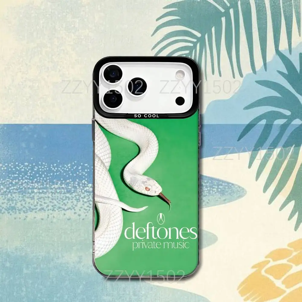 D-Deftones Private Music Phone Case For iPhone 17,16,15,14,13,12,X,8,Pro,Max,Plus,SE4,Air,Mini HD Black IMD Matte