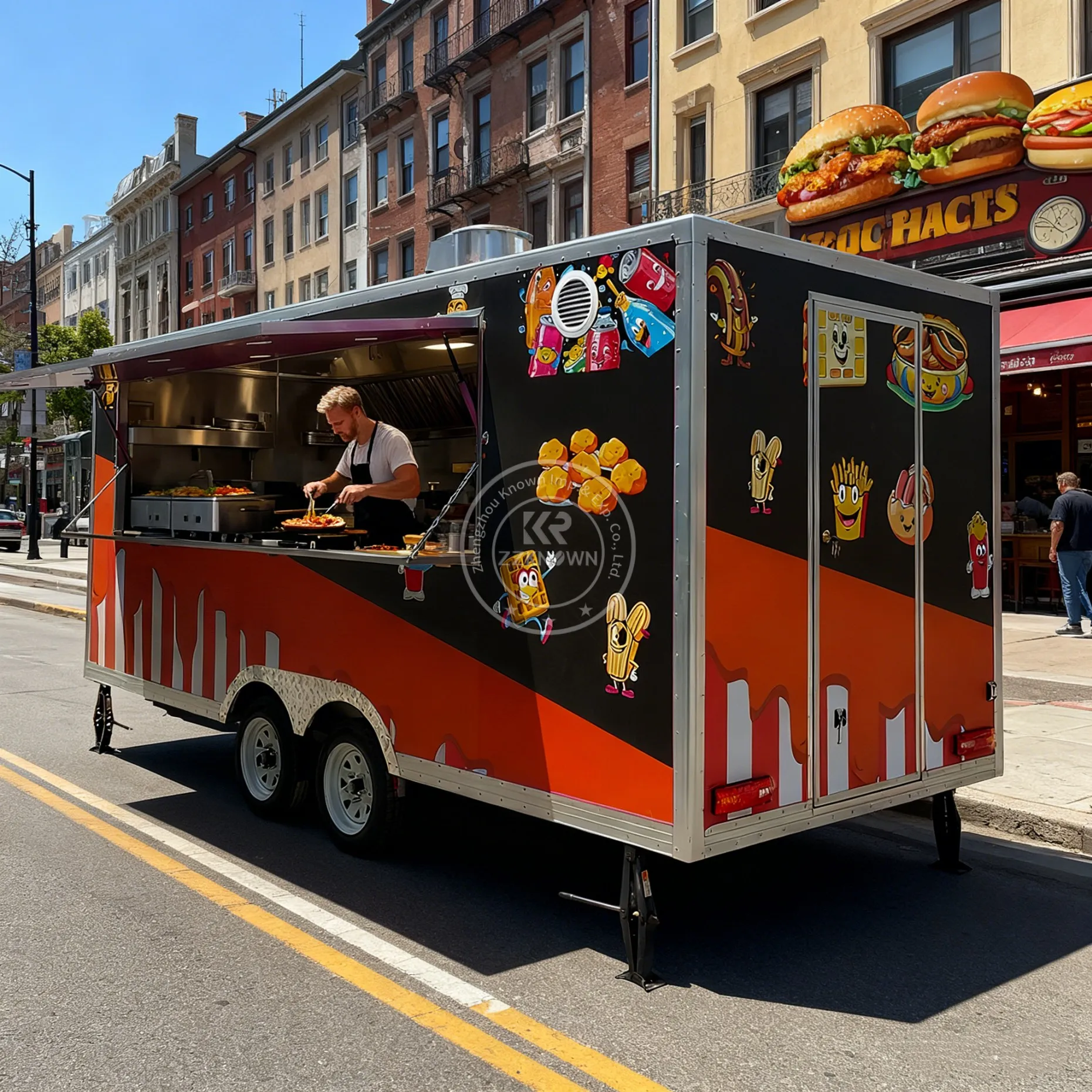 Multi-Function Outdoor Street Food Truck Car Custom Mobile Catering Snack Food Trailer Manufactures for Sale