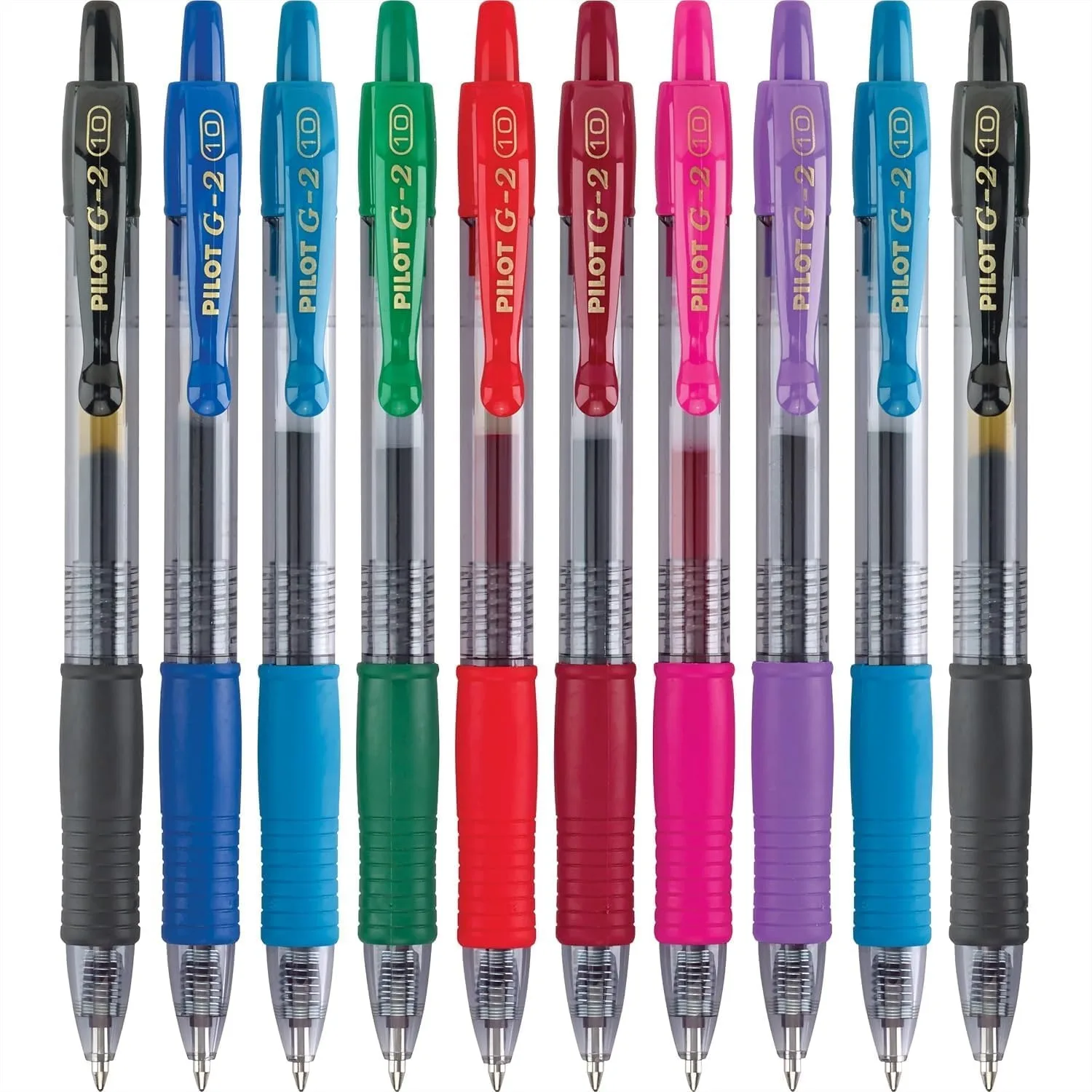 

Retractable Gel Pens Bold Point 1.0mm Assorted 10-Pack for School Journaling Office Writing