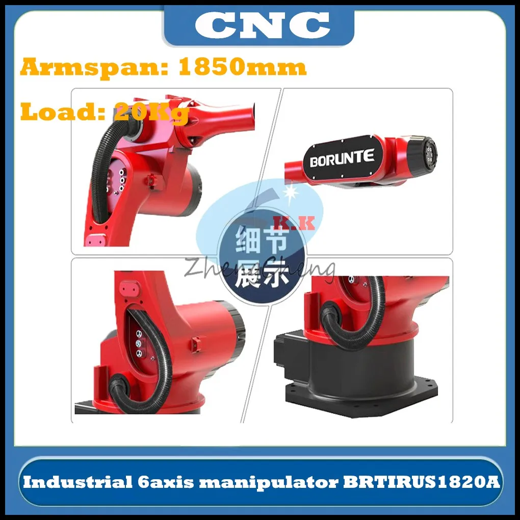 Robot industrial CNC 2023, manipulador de 6 ejes, soldadura, carga automática, descarga, extensión de brazo de paletización, 1800mm, 20Kg