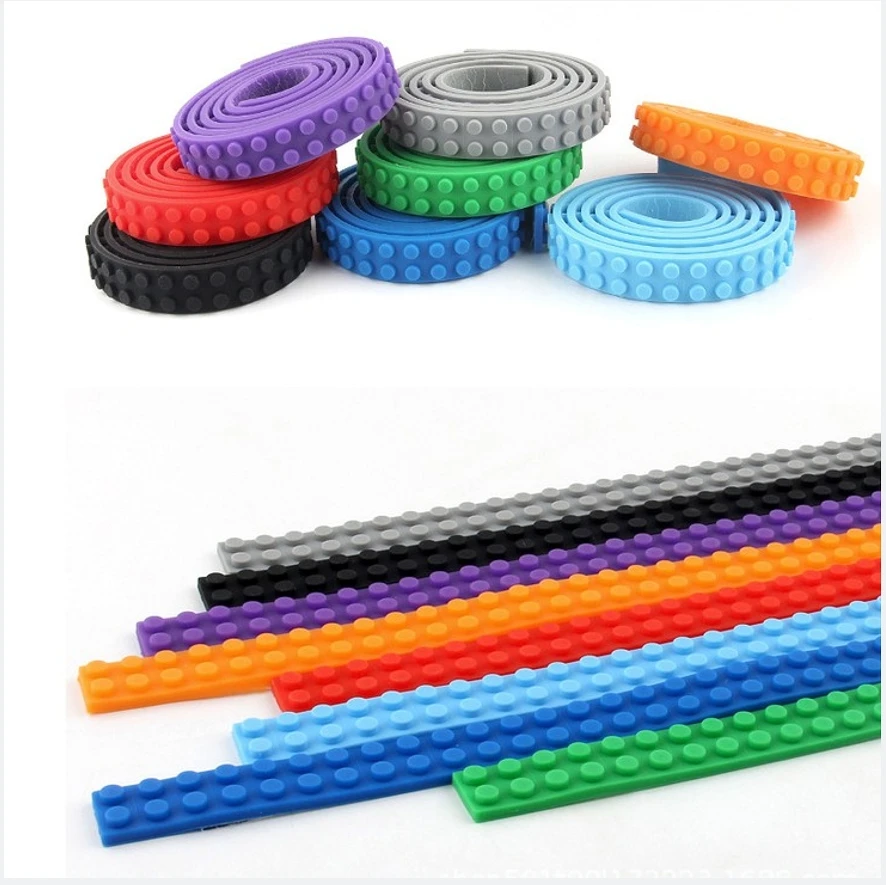 Blockband-Basisstreifen, zweireihig, 2*116 Punkte, 92 cm, beliebig zuschneidbar, kompatibel mit Lego DIY Bausteinen, kreatives Spielzeug in großen Mengen – Detail 9