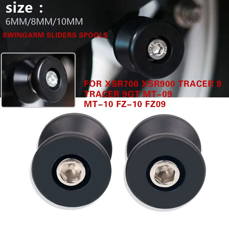 Motorcycle Accessories Swingarm Sliders Spools Paddock Stand Bobbin For XSR700 XSR900 Tracer 9 9GT MT-09 MT-10 FZ-10 FZ09