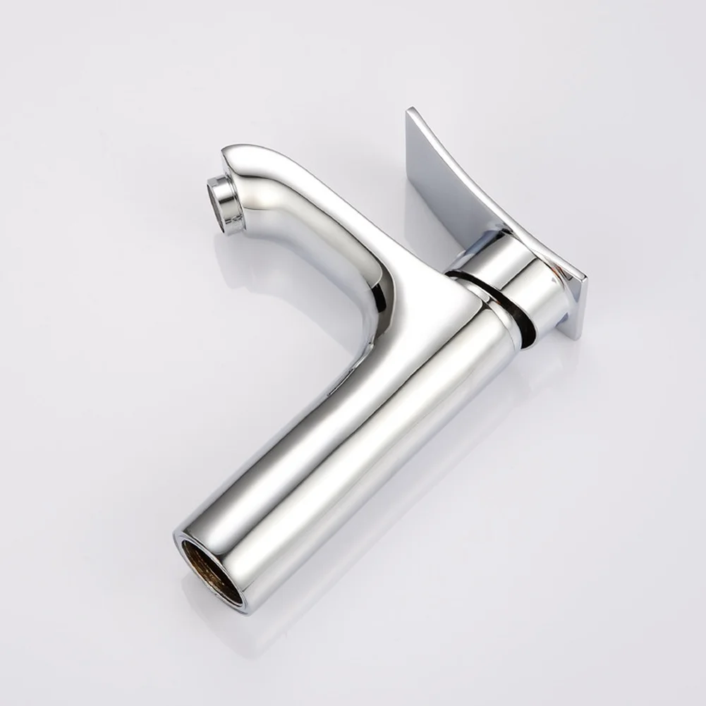 Single Hole Brass Faucet for Bathroom Basin Sink Modern Design Hot Cold Water Control Inlet Pipe Thread Compatible