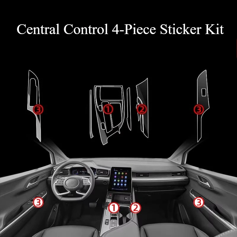 

Защитная пленка для центральной консоли Hyundai Custo, декоративная пленка для интерьера, аксессуары для модификации, автотовары