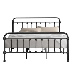 Retro iron art bed, 1.5 meters and 1.8 meters double, large size adult iron frame, environmentally friendly