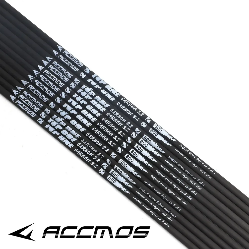 

6/12pcs ID 3.2mm Carbon Arrow Shaft Straightness 0.003" Spine 350 400 500 600 700 800 900 1000 30in Arrow Tube Archery Accessory