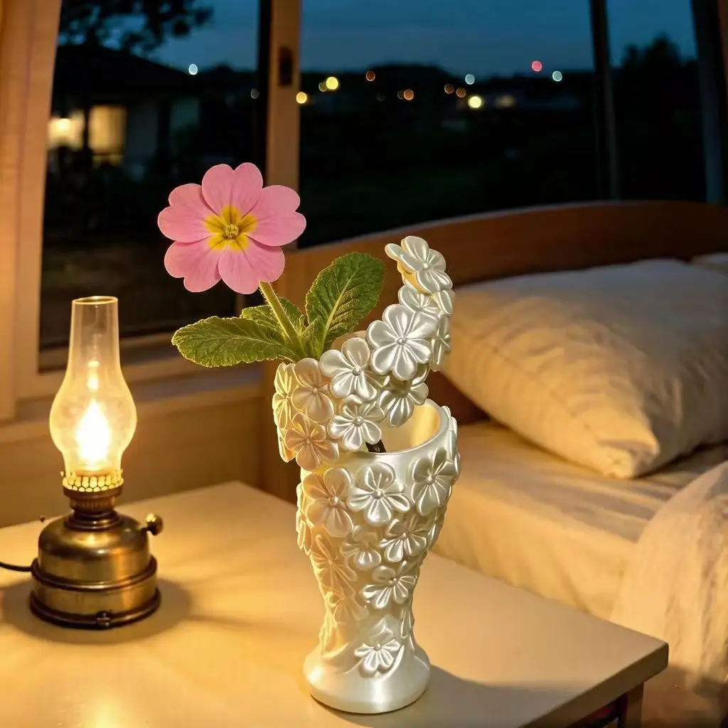 Elegant Decorative Vase Modern Desktop Pen Holder Home Decor Accent Pencil Holder Desk Organizer for Dried Flowers Vase