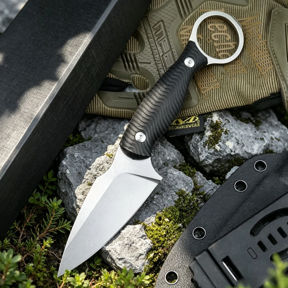 High Hardness Outdoor 7Cr13Mov Fixed Blade Fixed Knife G10 Durable Handle Tool Camping Fishing Knives Wilderness Adventure Tools