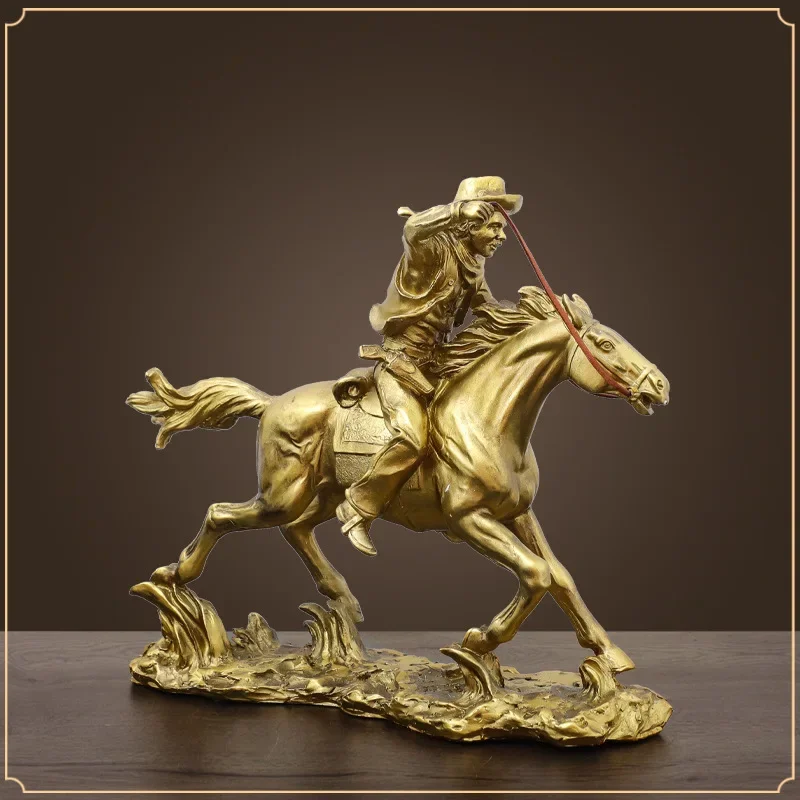 

Horse Statue Home Decor Cowboy Resin Horseman Decorative Crafts Living Room Porch Home Furnishings Home Decoration Accessories