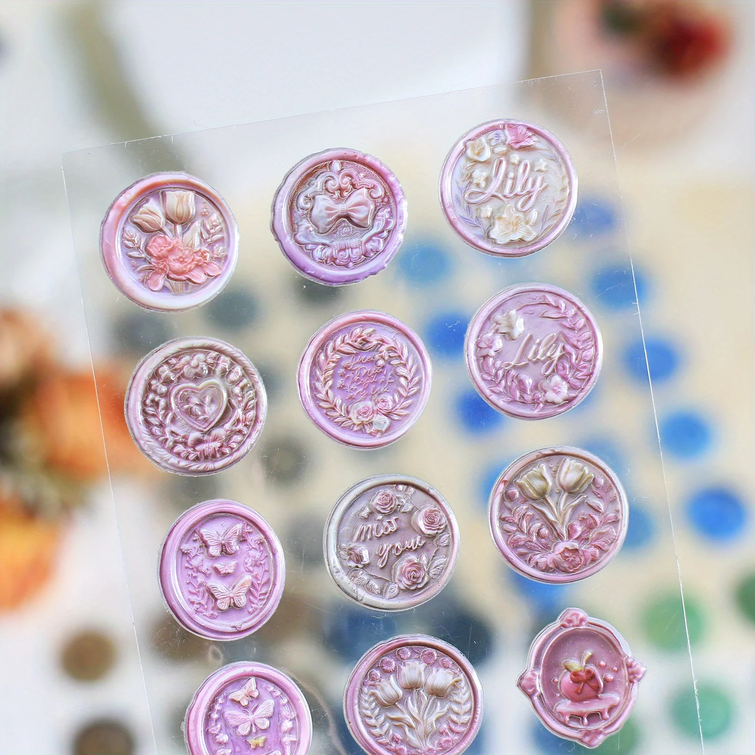 Journamm сургучная печать наклейки конверт печать наклейка самоклеящиеся цветочные восковые наклейки мусорный журнал наклейки для украшения скрапбукинга