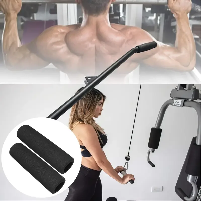 Poignées de Tube en mousse noire de 50cm, 2 pièces/ensemble, couvertures de poignée en mousse confortables et découpables pour équipement de Fitness, remplacement de guidon de vélo