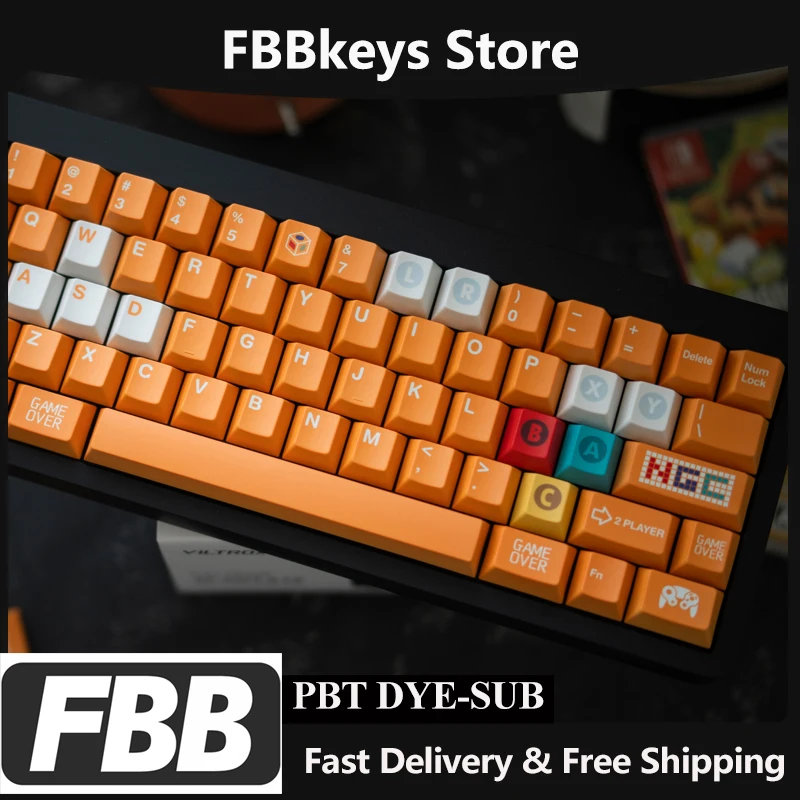 

FBB Keycaps NGC Game Machine Theme PBT Mechanical Keyboard Keycap MX Switches Customized DIY Accessory For Gaming And Office