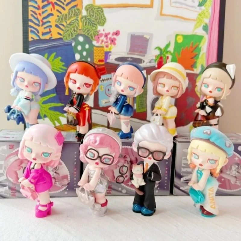 Echte Anita Fashion Week Serie Blind Box Nette Anime Cartoon Figur Desktop Ornamente Modell Sammlung Spielzeug Überraschung Geschenke