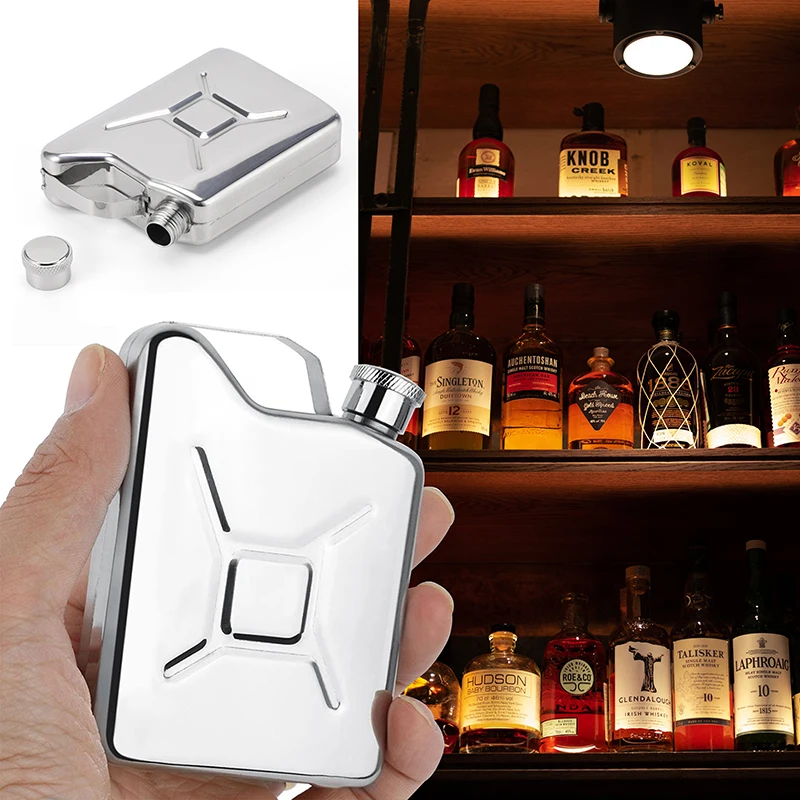 5 oz Hip Flask, Portable Whisky Wine Pot, Creative Stainless Steel Flagon for Whiskey Liquor, Personalized Men Gift